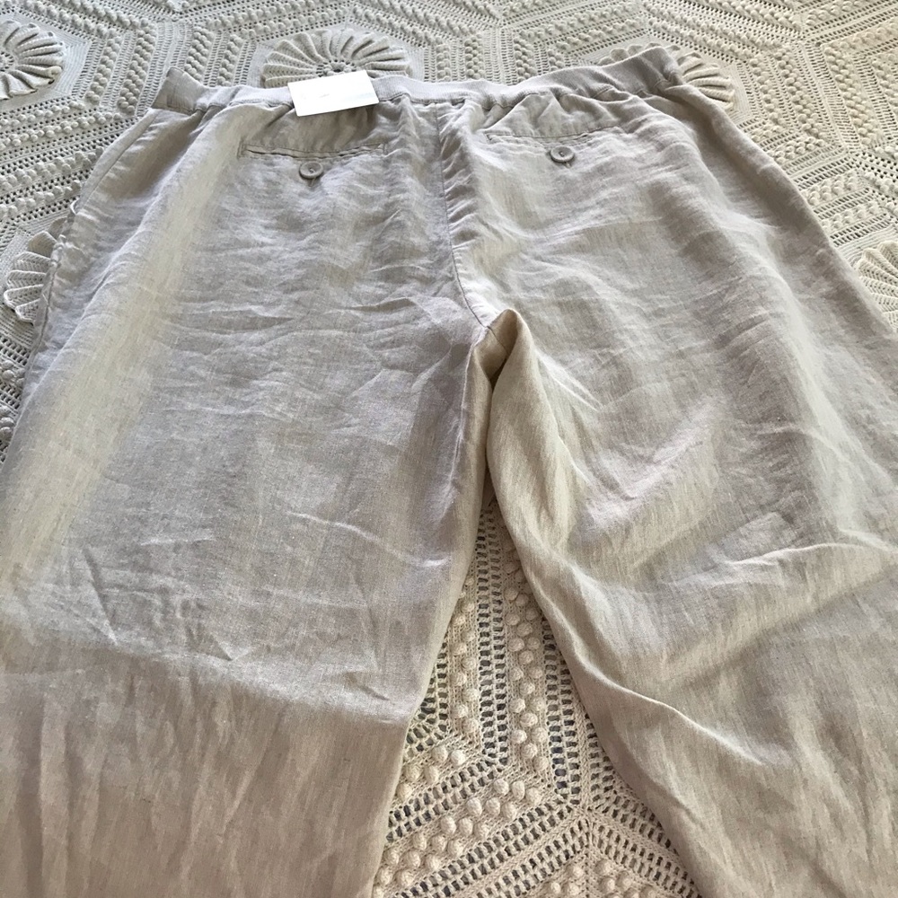 Linen drawstring pants - Picture 3 of 3